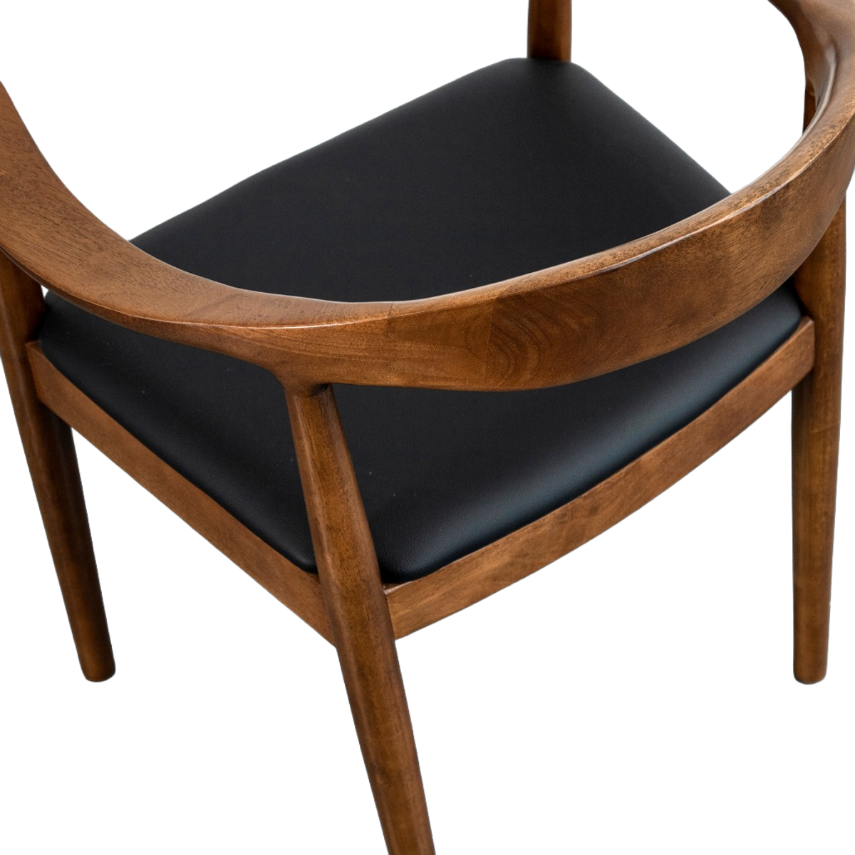 Contemporary Curved Wood Armchair