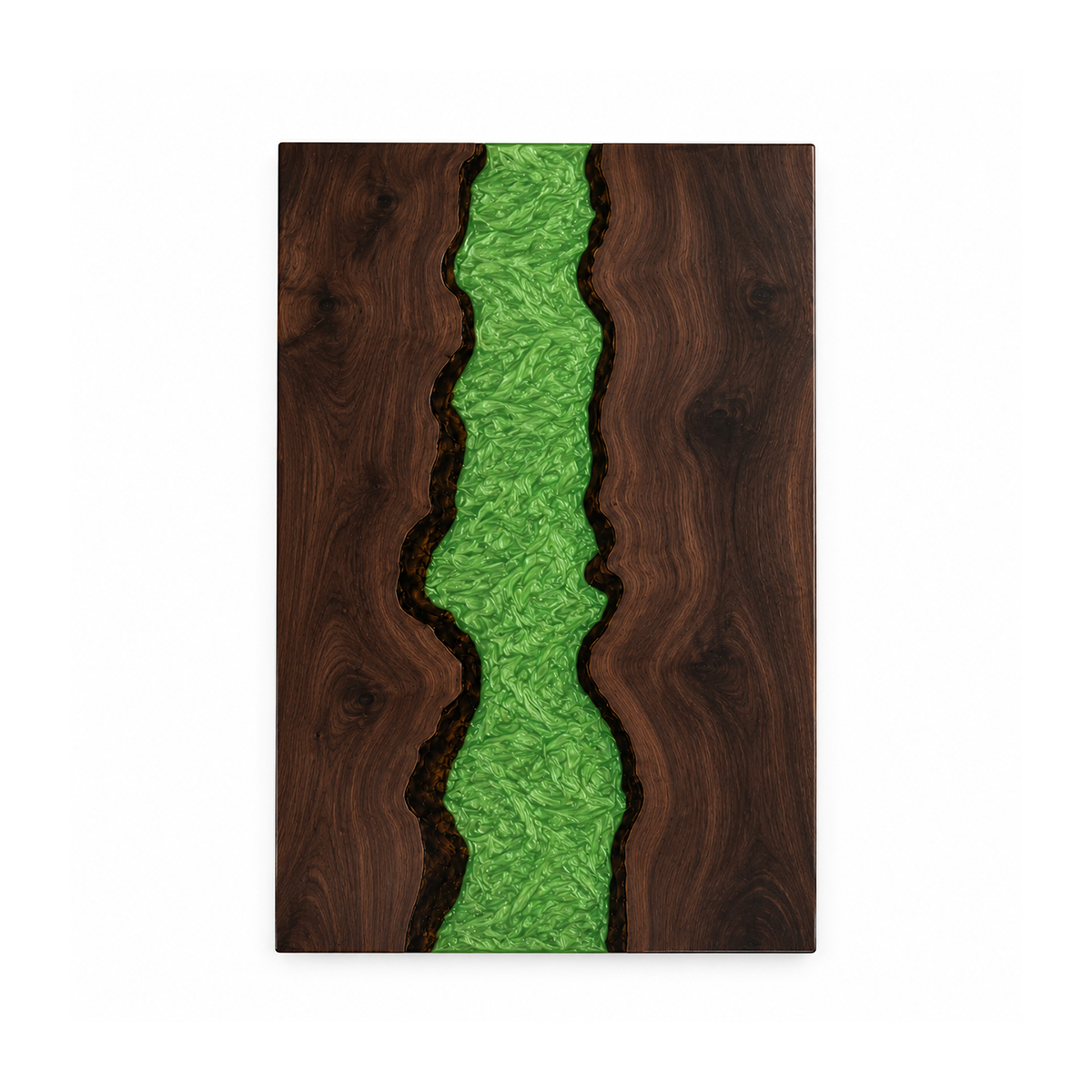 Black Walnut with Green Epoxy Resin Dining Table