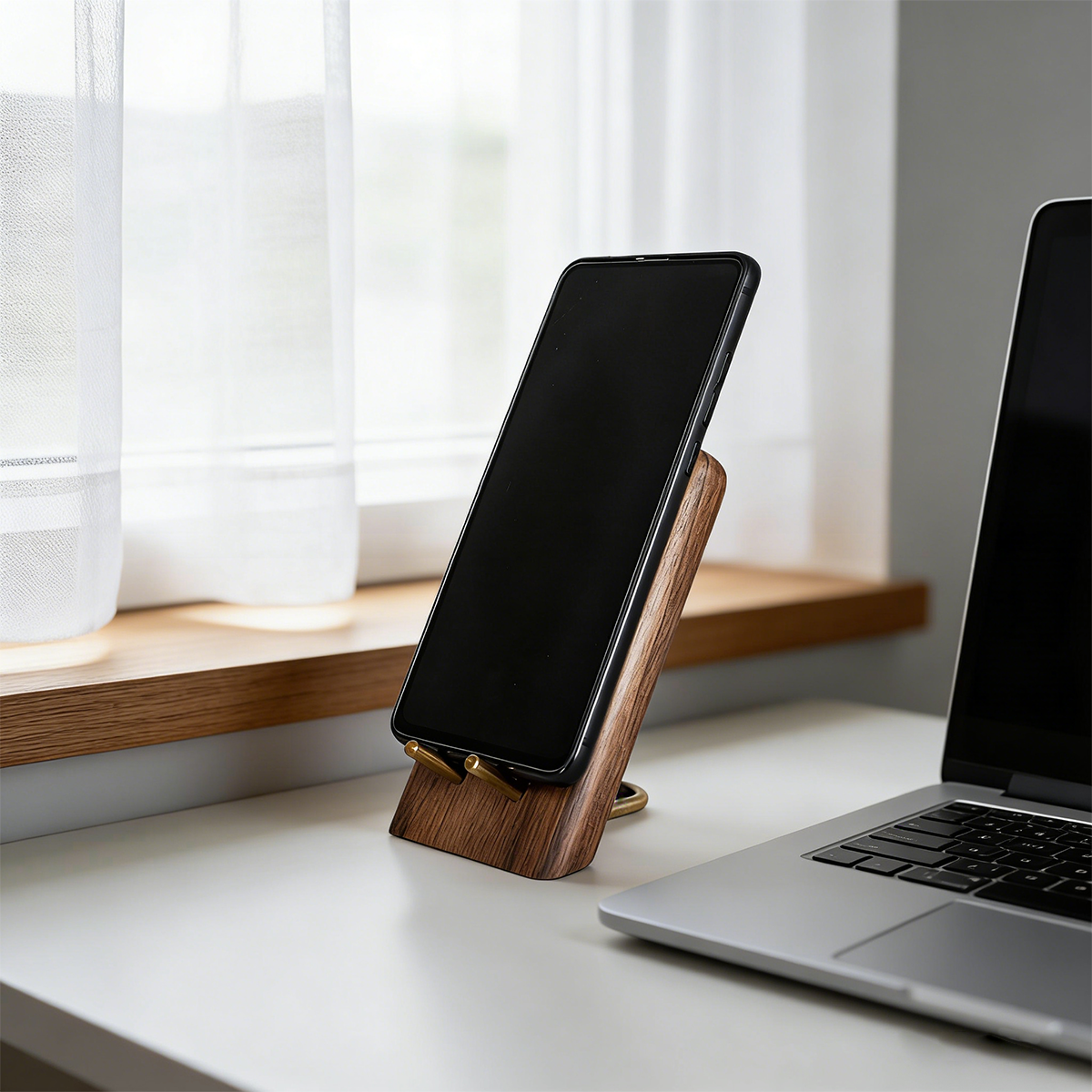 Black Walnut Mobile Phone Stand