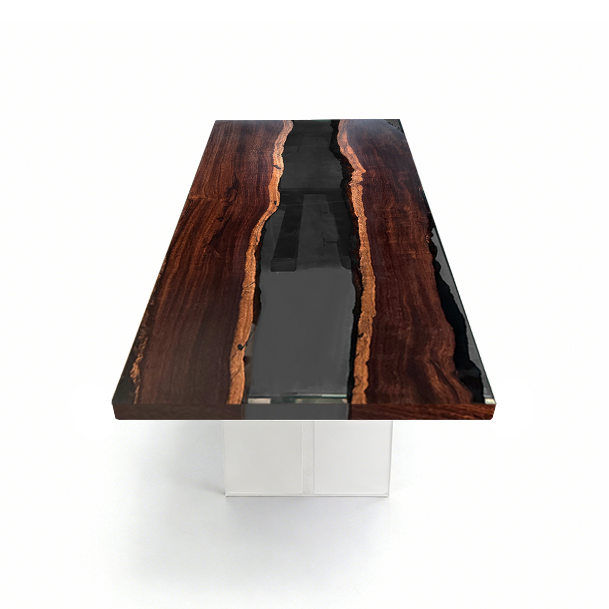 Black Walnut Wood River Epoxy Resin Conference Table