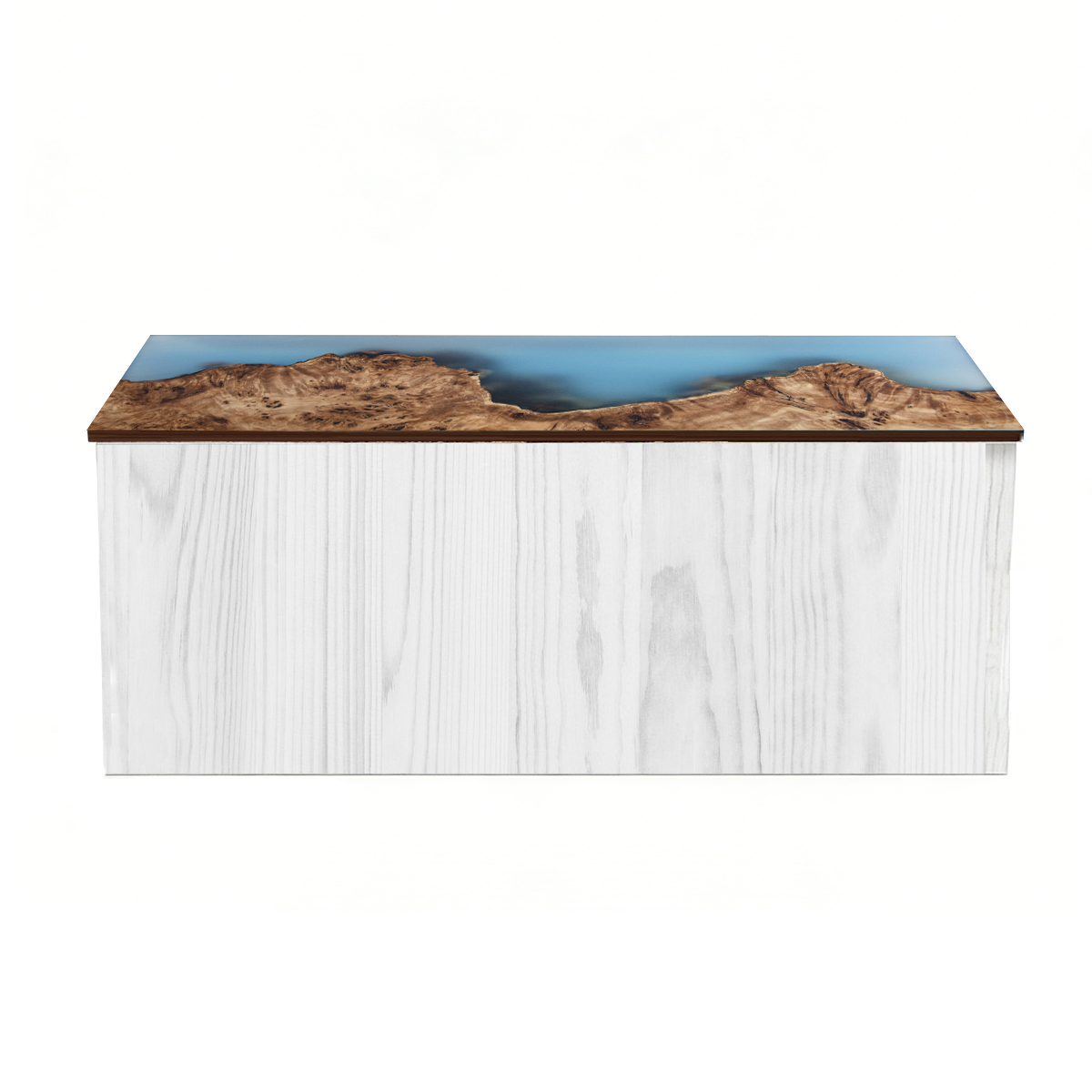 Poplar Wood Coastal Scenery Rectangle Resin Countertop