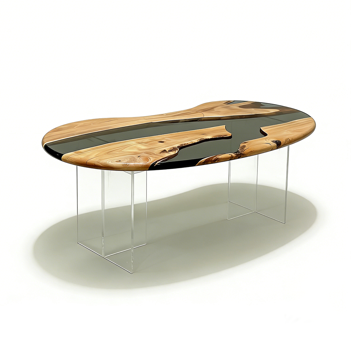 Olive Wood Live Edge Resin Coffee Table