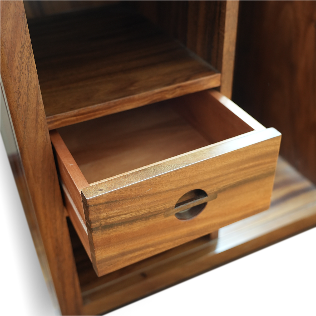 Black Walnut Wood Resin Cabinet