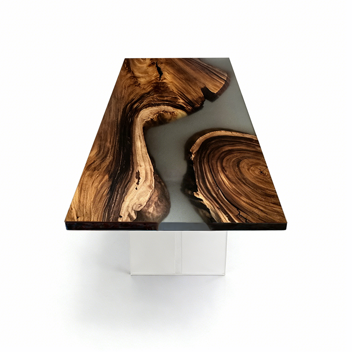 Walnut Wood River Epoxy Resin Conference Table