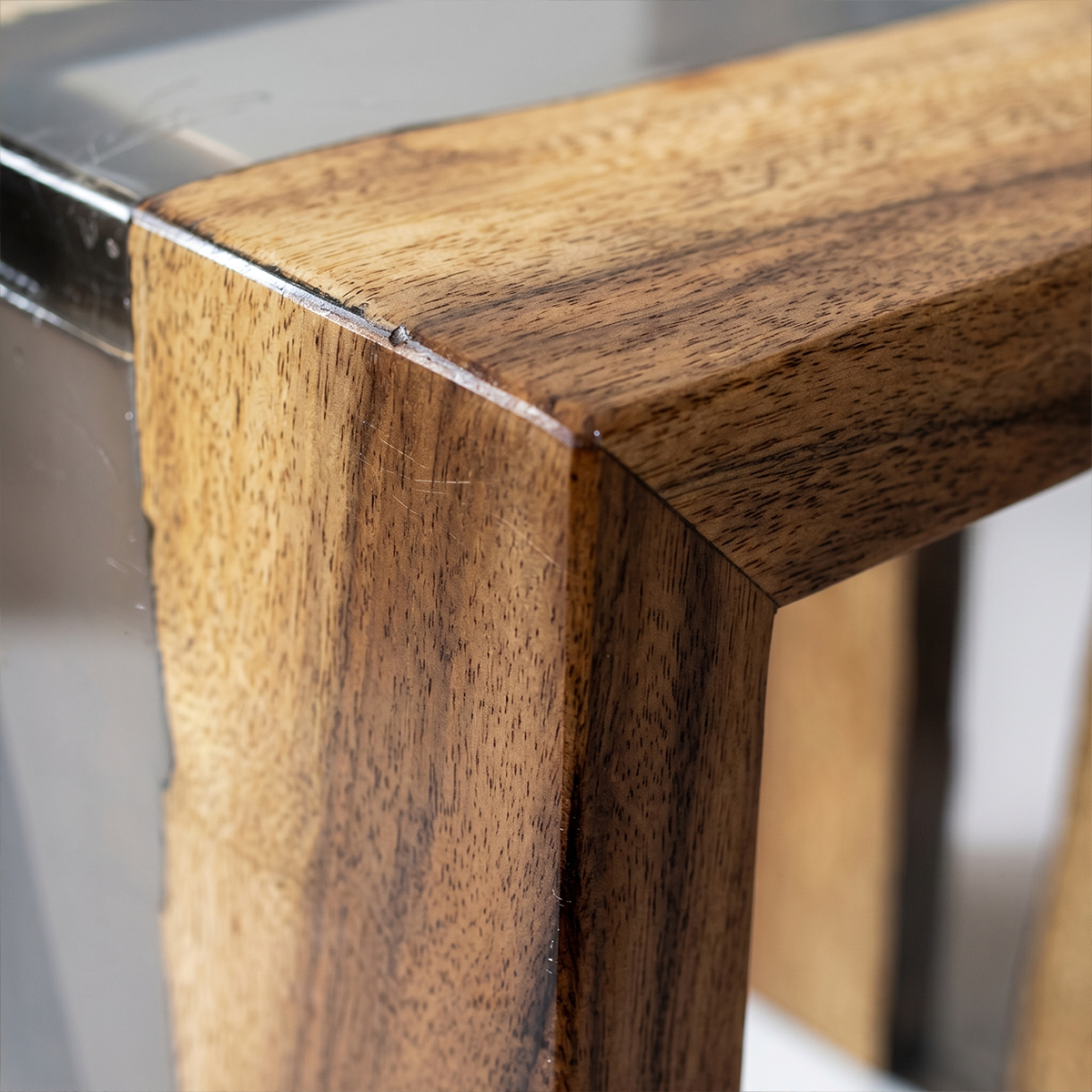Walnut Wood Resin Stool