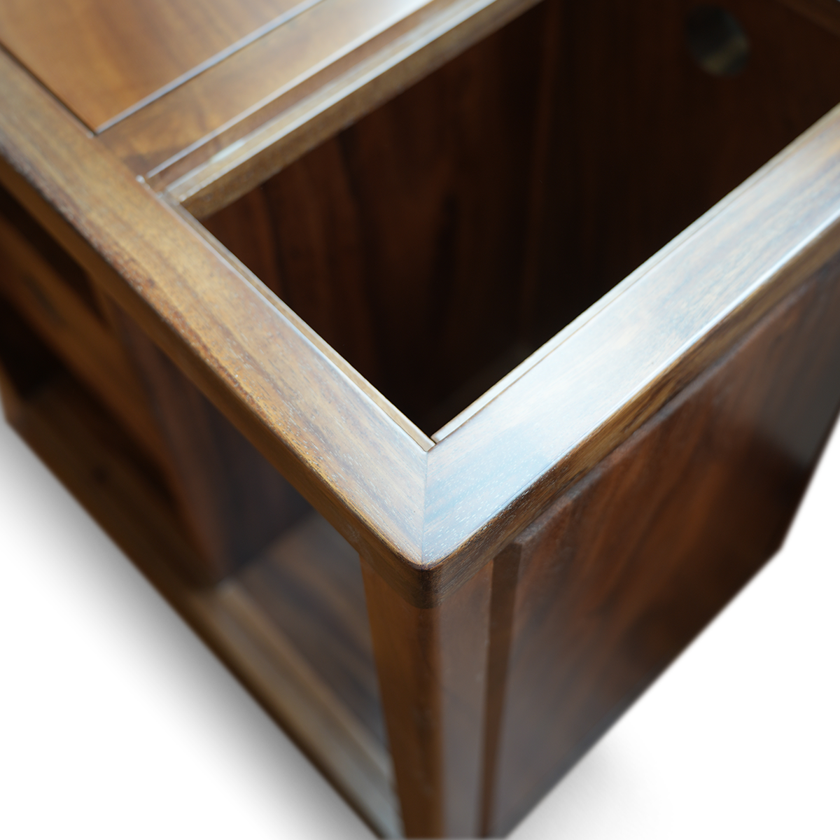 Black Walnut Wood Resin Cabinet