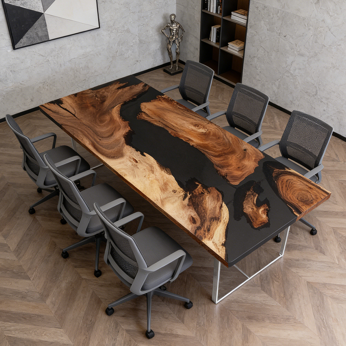 Black Walnut Rectangle Conference Table