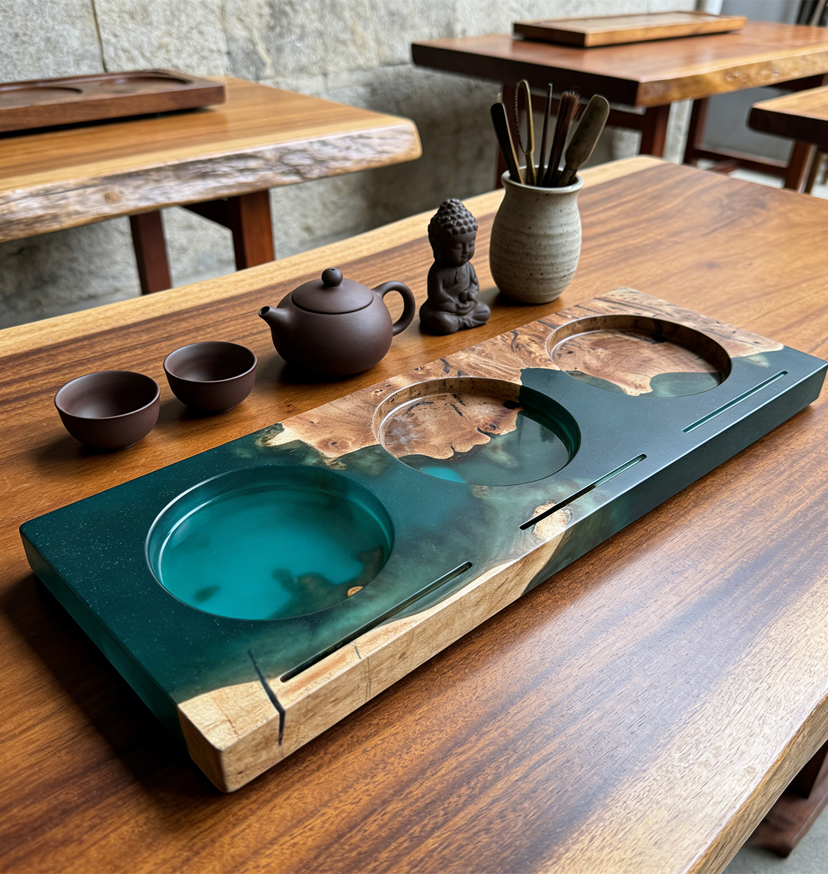 Epoxy River Tea Tray