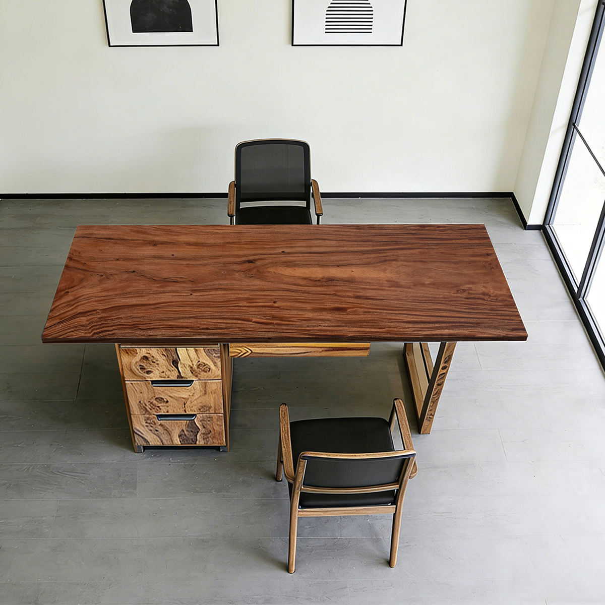 Black Walnut Wood Desk