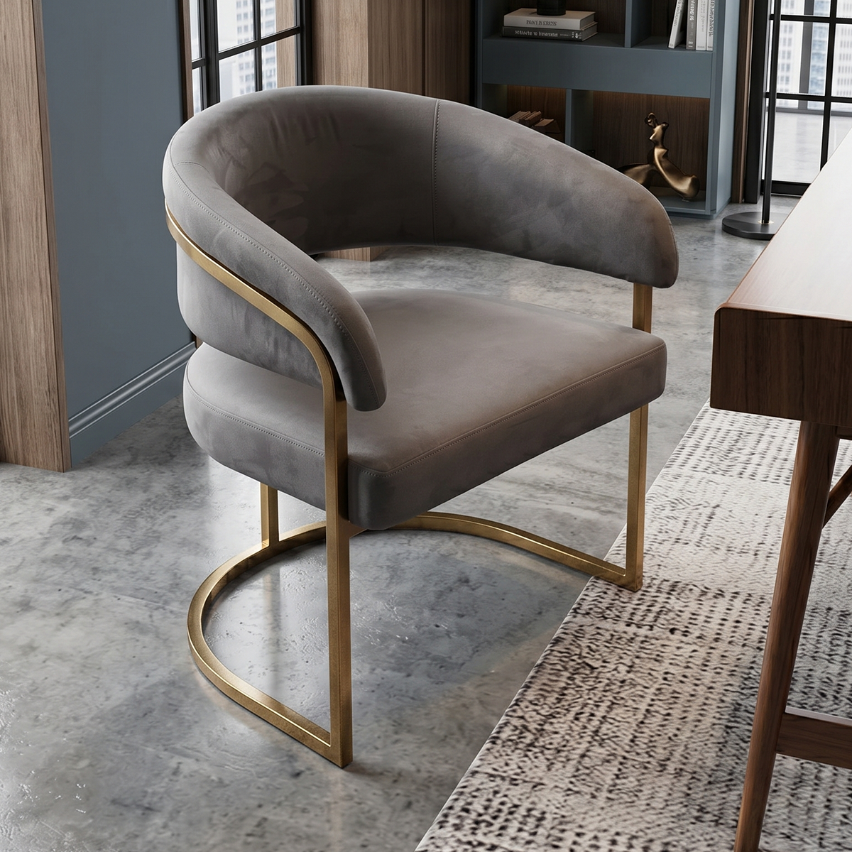Luxury Curved Armchair
