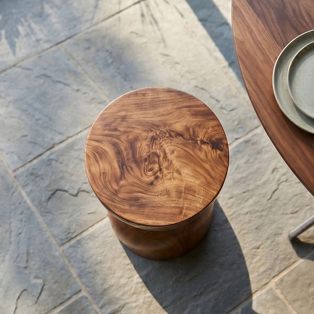 Solid Wood Hourglass Shaped Resin Stump