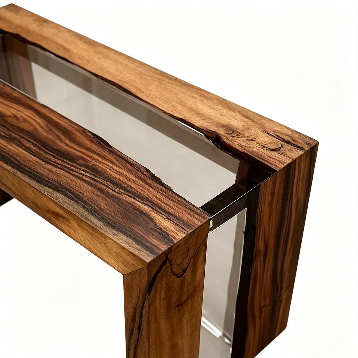 Walnut Wood Resin Rive Stool