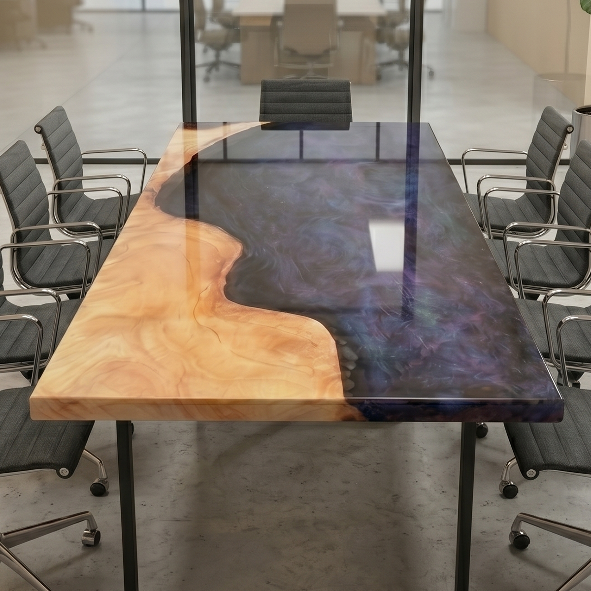 Cunninghamia Wood Sky Epoxy Resin Conference Table