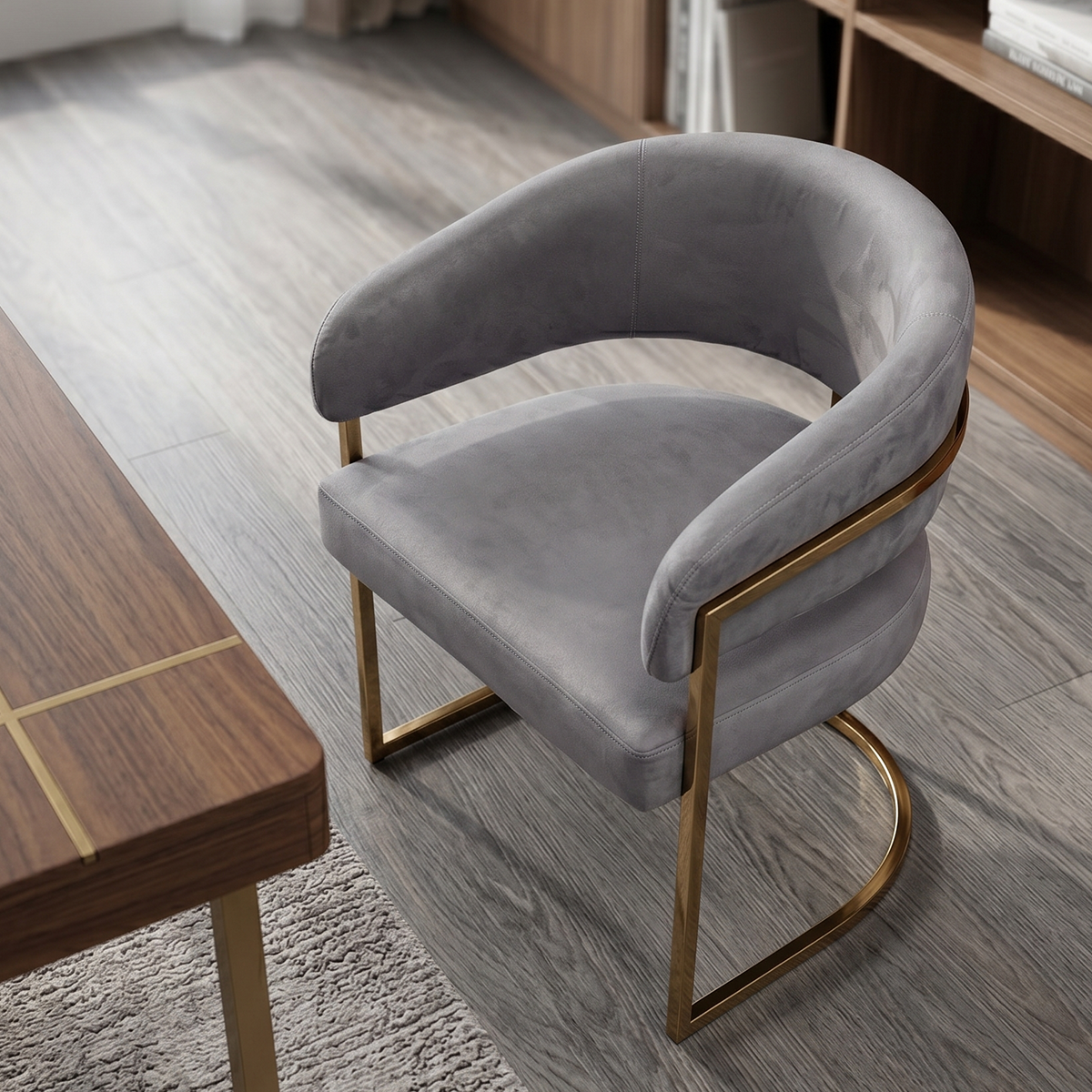 Luxury Curved Armchair