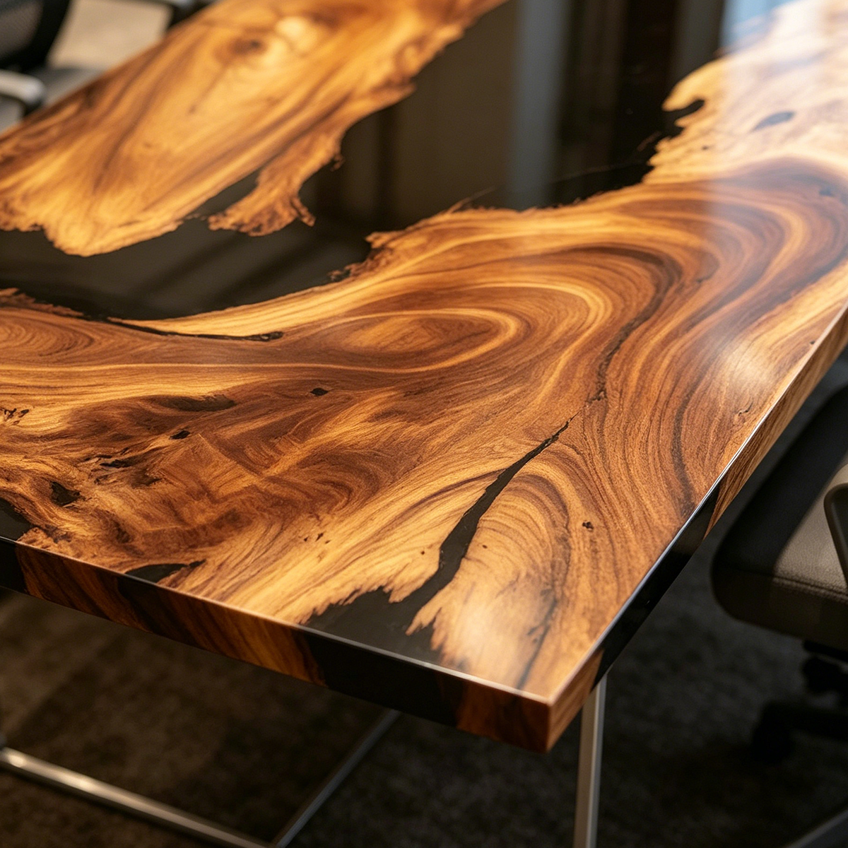 Black Walnut Rectangle Conference Table