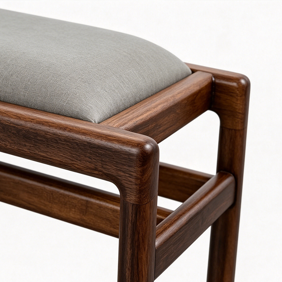 Black Walnut Wood Resin Entry Bench