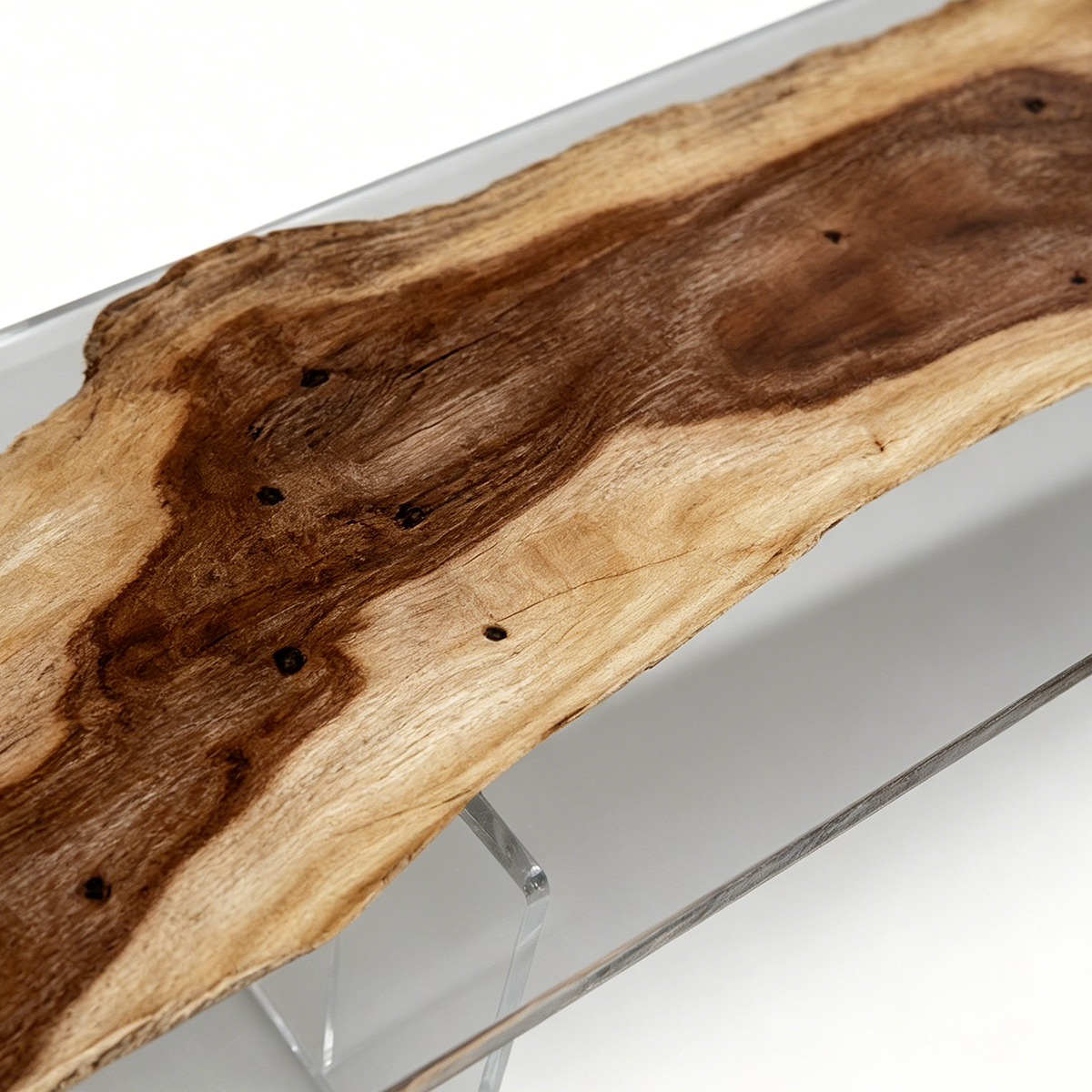 Walnut Wood Epoxy Resin bench