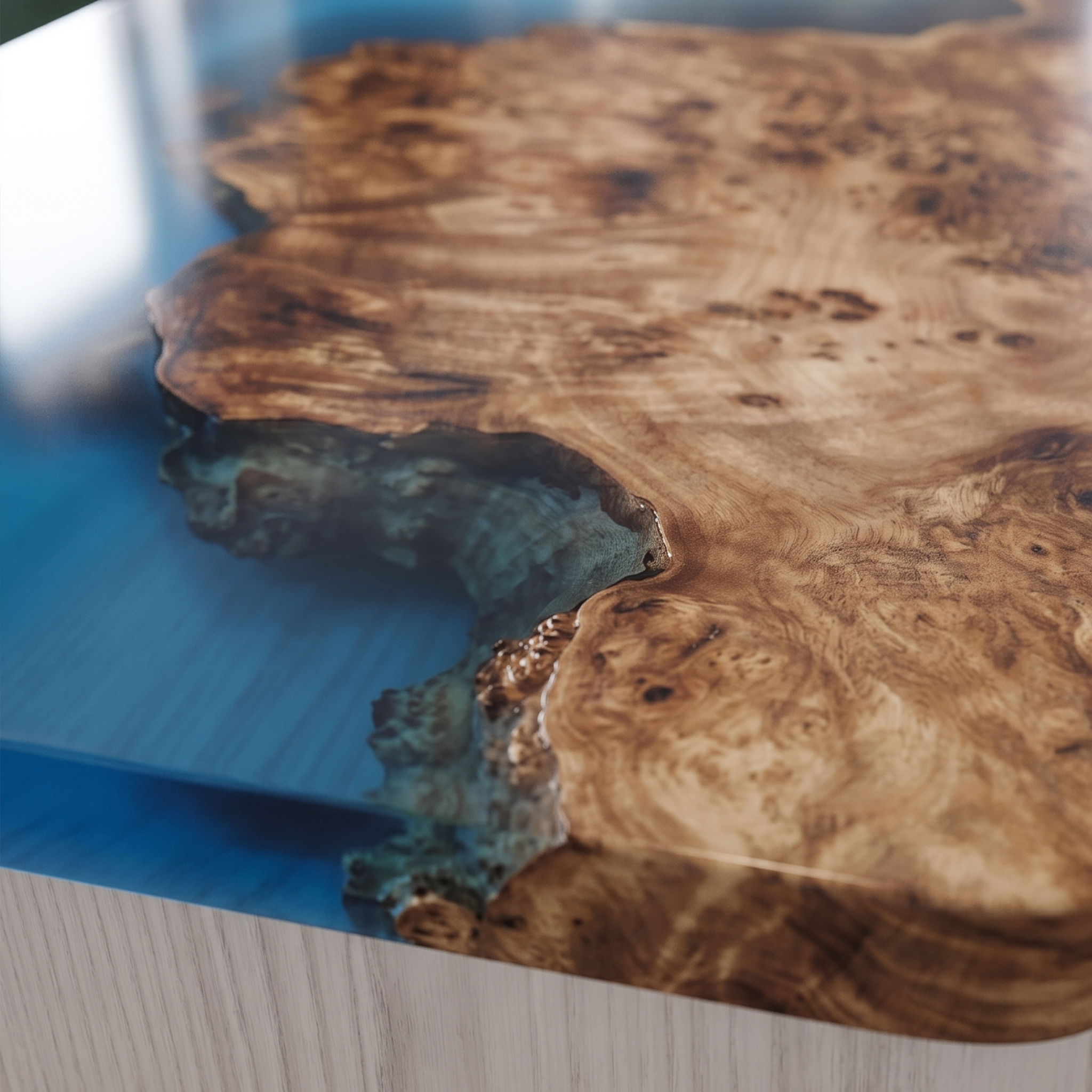 Poplar Wood Coastal Scenery Rectangle Resin Countertop