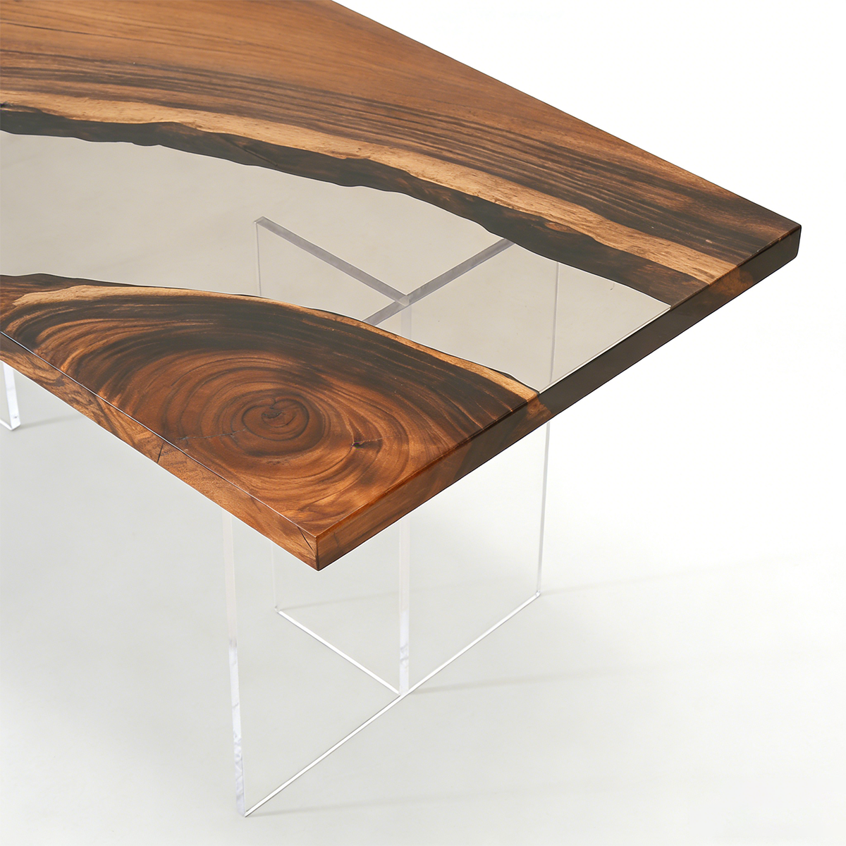 Black Walnut Wood Resin Conference Table