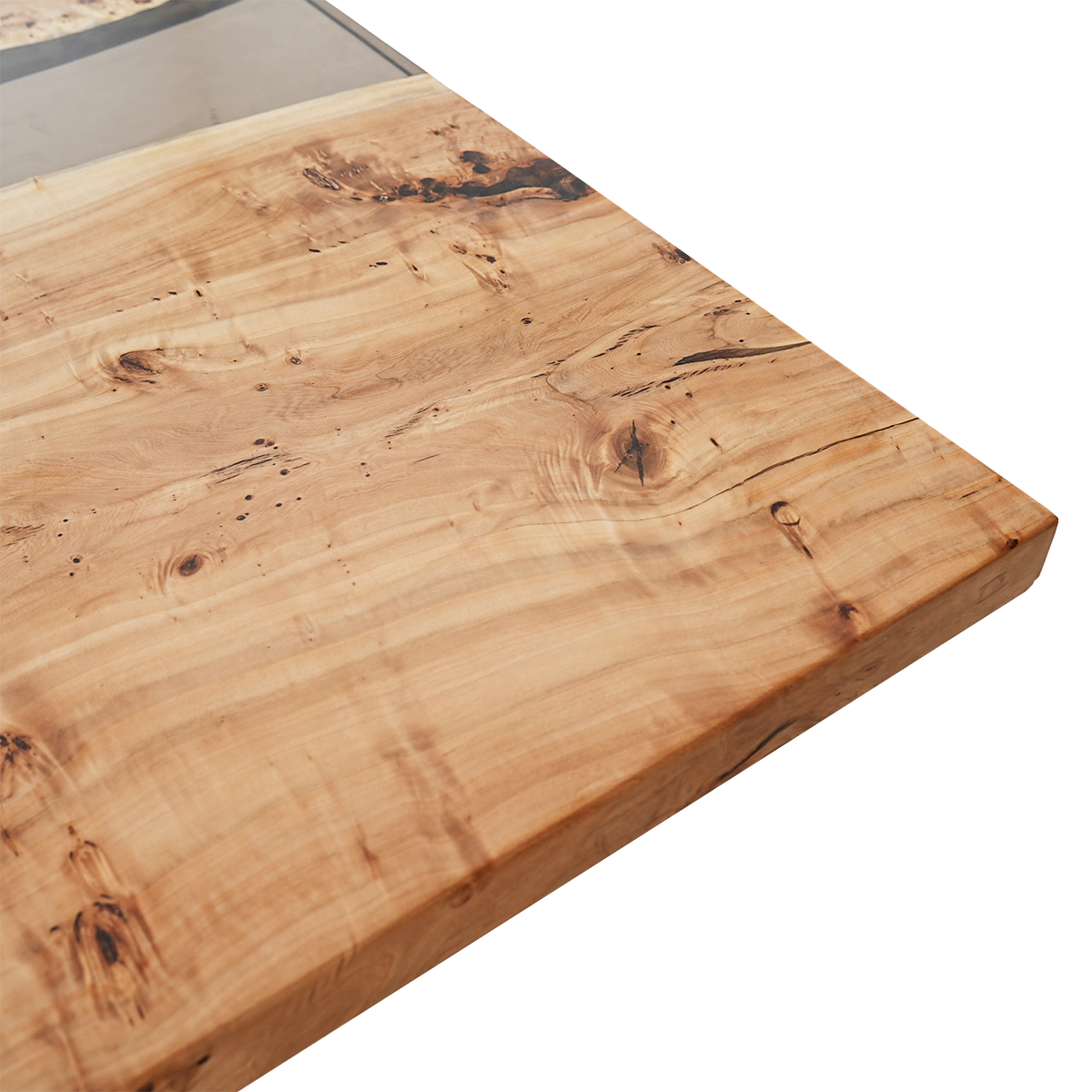 Olive Wood Rectangle Epoxy Resin Dining Table