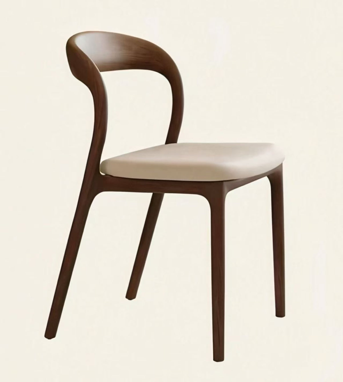 Wood Chair wtth Brown Cusion